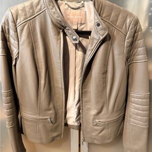 Banana Republic Women's Beige Leather Jacket